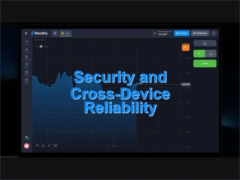 Security features and cross-device synchronisation in the Stockity trading app