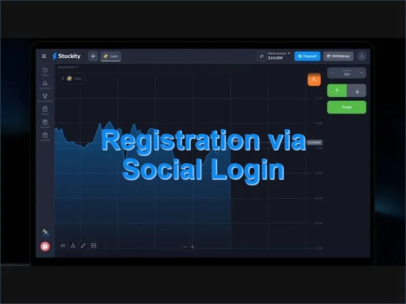 How to register for Stockity using Google or Facebook social login