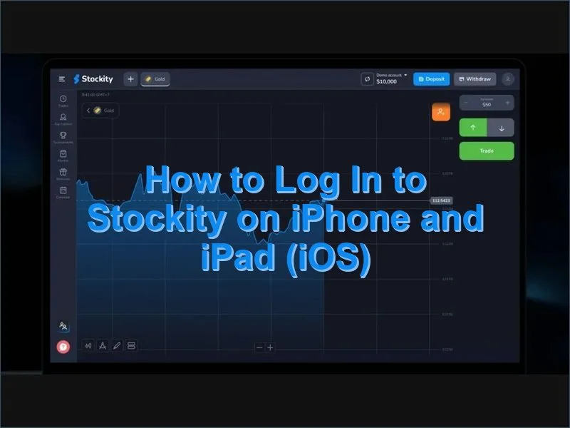 Stockity login on iPhone using Face ID and iOS app
