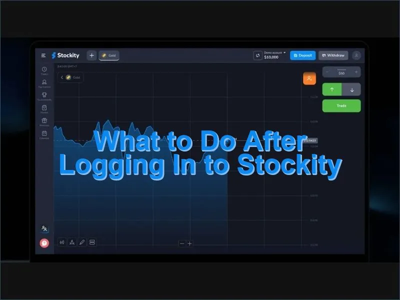 Getting started with Stockity trading dashboard after a successful login